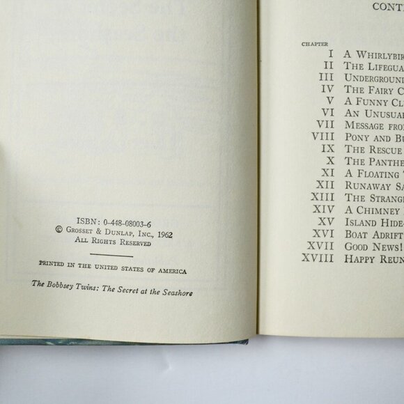 The Bobbsey Twins The Secret at the Seashore #3 Hardcover Vintage 1962 - Picture 5 of 5